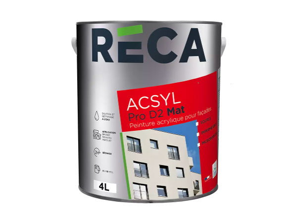 RECA ACSYL D2 Peinture de ravalement blanc