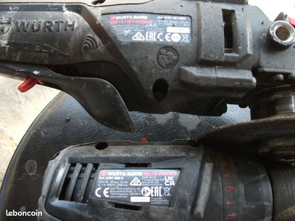 Pack visseuse + meuleuse 18v. WURTH. LIVRAISON OFFERTE.