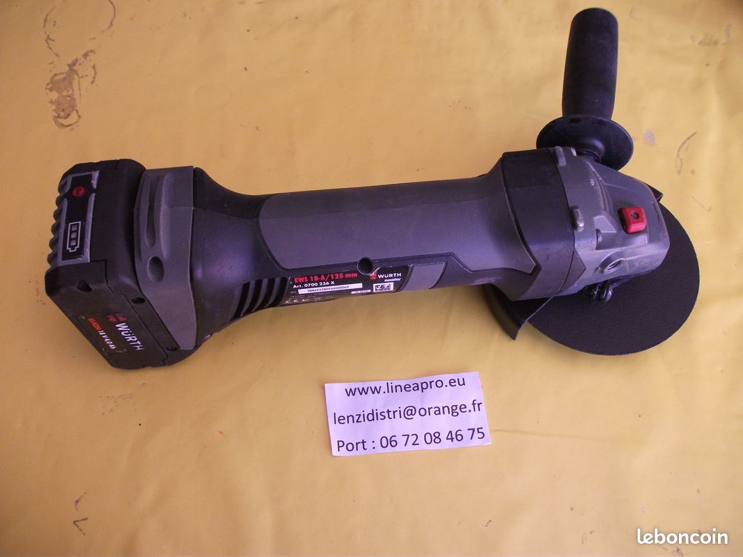 Meuleuse sans fil WÜRTH EWS 18-A – 18 V – 125 mm.  LIRAISON OFFERTE.