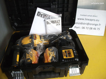 MEULEUSE D’ANGLE DEWALT DCG409 – 18 V – 2 BATTERIES 5 AH – CHARGEUR – COFFRET TSTAK