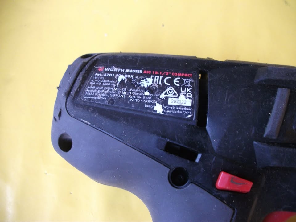 Boulonneuse à chocs WÜRTH ASS 18-1/2" Compact – 18 V.Couple de desserrage jusqu'à 800 Nm.  LIRAISON OFFERTE.