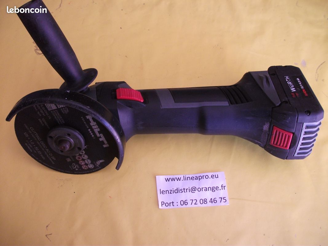 Meuleuse sans fil WÜRTH EWS 18-A – 18 V – 125 mm.  LIRAISON OFFERTE.