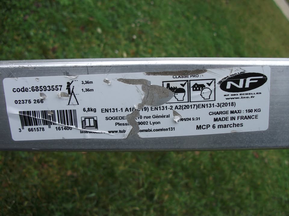 Escabeau PRO XHANDER – 6 marches