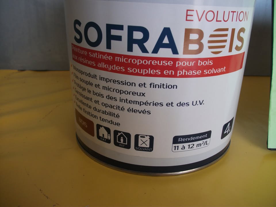 LIQUIDATION. SOFRAMAP SOFRABOIS 4l. Peinture d'impression et de finition pour le bois.