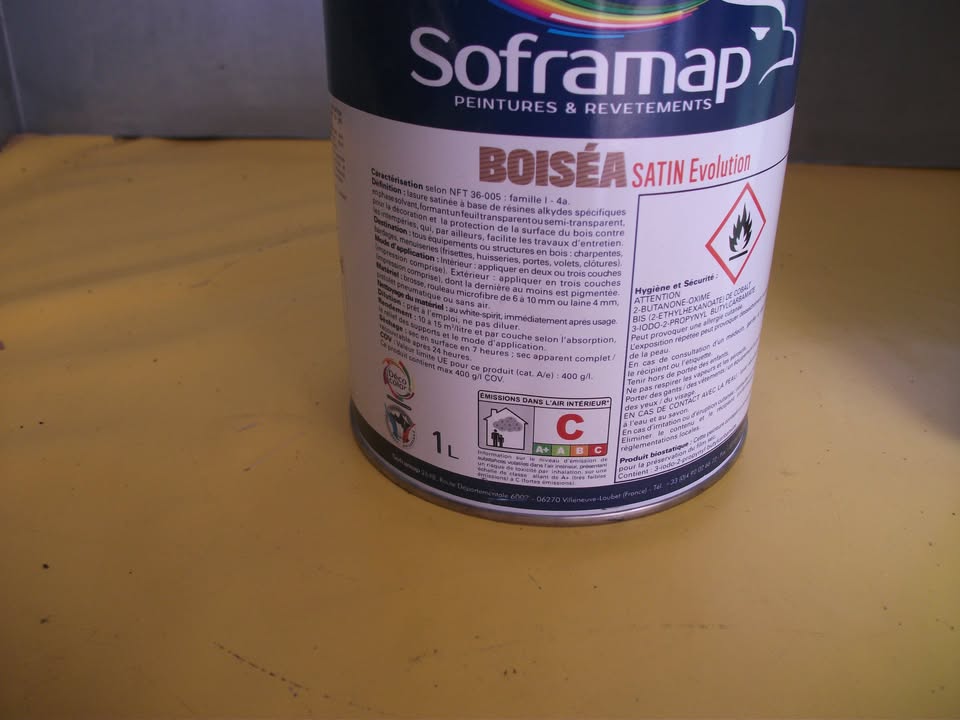 LIQUIDATION. SOFRAMAP BOISEA SATIN. Lasure chene clair.1L.