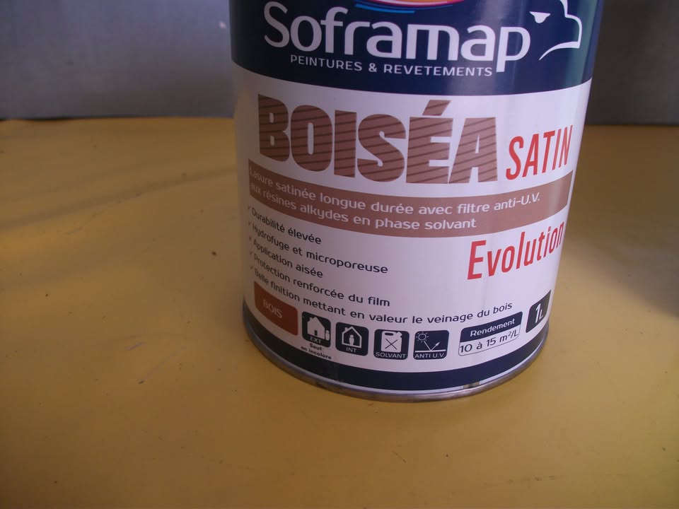 LIQUIDATION. SOFRAMAP BOISEA SATIN. Lasure chene clair.1L.
