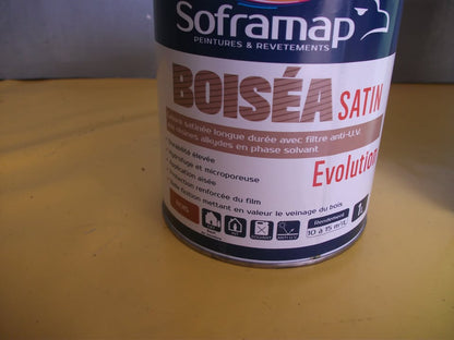 LIQUIDATION. SOFRAMAP BOISEA SATIN. Lasure chene clair.1L.