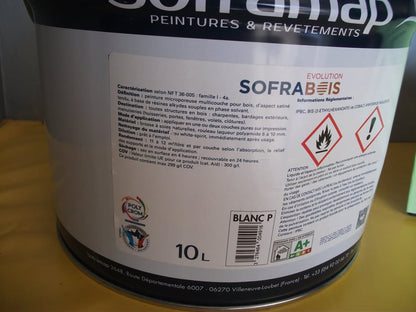 LIQUIDATION. SOFRAMAP SOFRABOIS 10l. Peinture d'impression et de finition pour le bois.