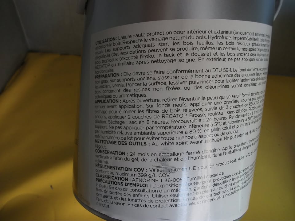RECA RECATOP. Lasure chene clair 2.5l