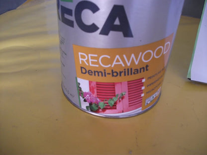 Peinture bois RECA RECAWOOD blanche 0.5L.      LIVRAISON SUR POINT RELAY MOINS CHERE.