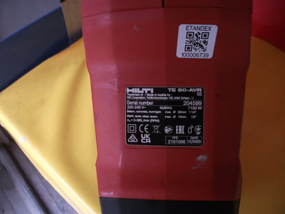 Perforateur SDS Max (TE-Y) HILTI TE 50 AVR.     LIVRAISON SUR POINT RELAY OFFERTE.