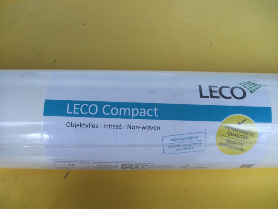 Revêtement mural intissé lisse LECO RENO Compact – 150 g – 1 x 25 ml.   LIVRAISON SUR POINT RELAY MOINS CHERE.
