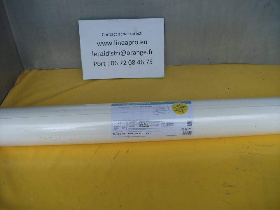 Revêtement mural intissé lisse LECO RENO Compact – 150 g – 1 x 25 ml.   LIVRAISON SUR POINT RELAY MOINS CHERE.