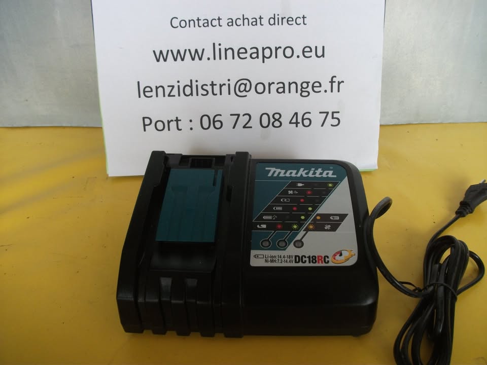 Chargeur rapide MAKITA DC18RC.       LIVRAISON SUR POINT RELAY MOINS CHERE.