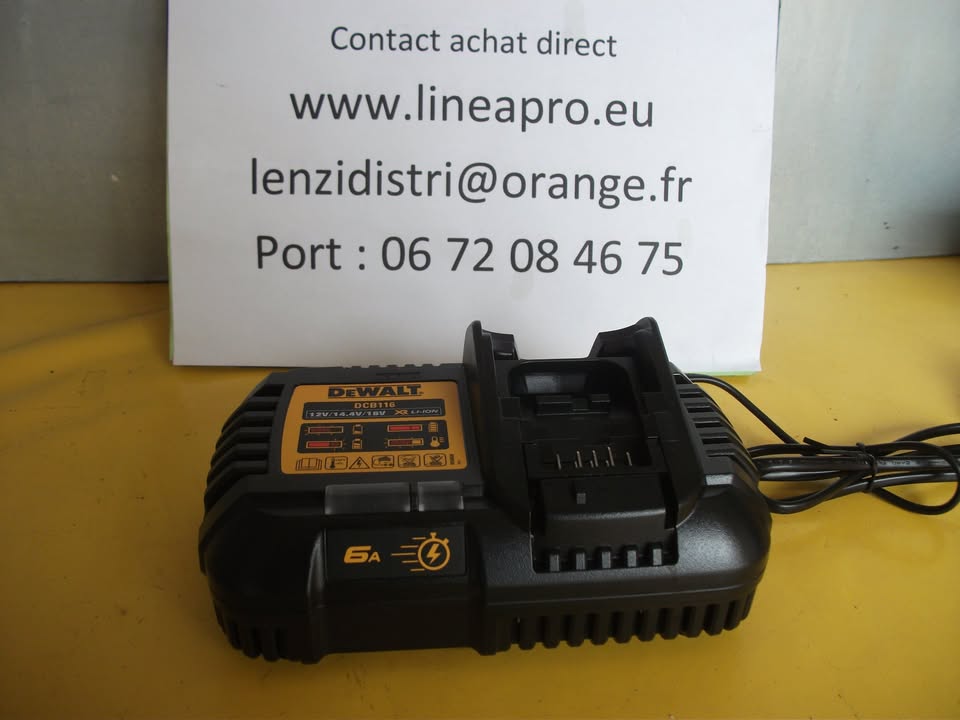 Chargeur rapide DEWALT DCB116.    LIVRAISON SUR POINT RELAY MOINS CHERE.