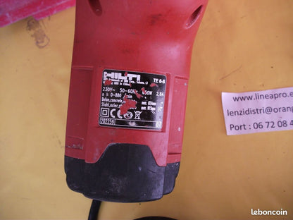 Perforateur compact HILTI TE 2 – 230 V – 650 W – 1,8 joules.  LIRAISON OFFERTE.