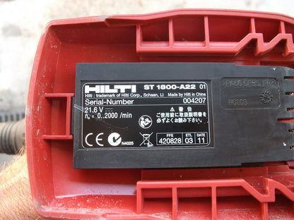 Visseuse pour construction métalique  HILTI ST 1800 A22 nue. Livraison offerte.