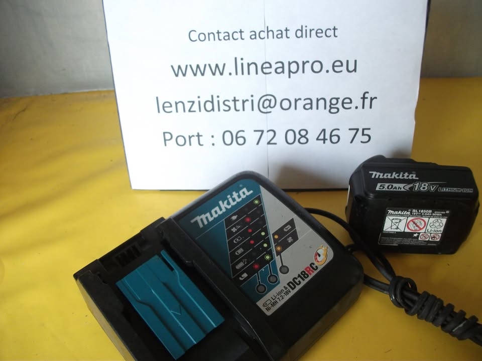 CHARGEUR RAPIDE MAKITA + BATTERIE 18 V 5 Ah