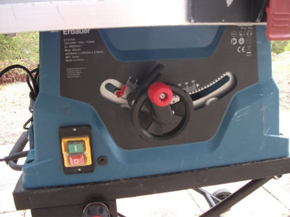 SCIE SUR TABLE ERBAUER – 1500 W – Ø 254 MM Occasion bon état