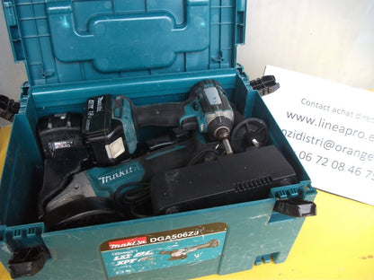 PACK MAKITA 18 V – VISSEUSE À CHOC + MEULEUSE. Port offert.