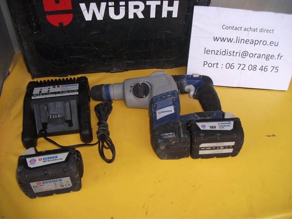PACK PERFORATEUR BURINEUR BERNER BACRHD – 18 V. Livraison offerte.