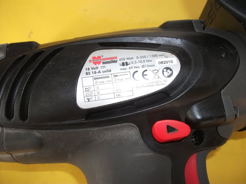 VISSEUSE WÜRTH BS 18-A SOLID – 18 V nue. Etat proche du neuf.
