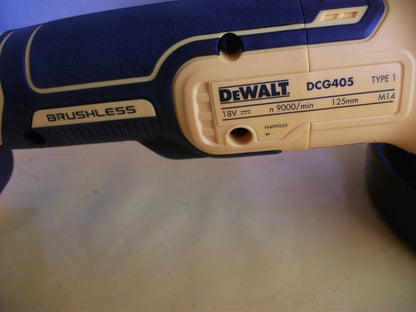 DEWALT DCG405. MEULEUSE – 18 V – 125 MM – BRUSHLESS neuve. Port offert.