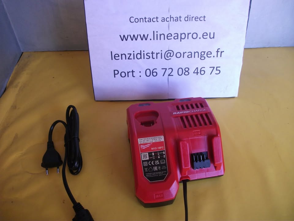 CHARGEUR RAPIDE MILWAUKEE M12-18 FC – 12 V / 18 V neuf