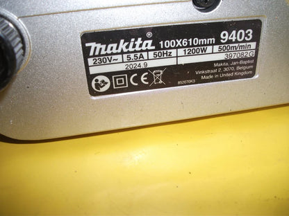 PONCEUSE À BANDE MAKITA 9403J – 1 200 W – 100 × 610 MM neuve.