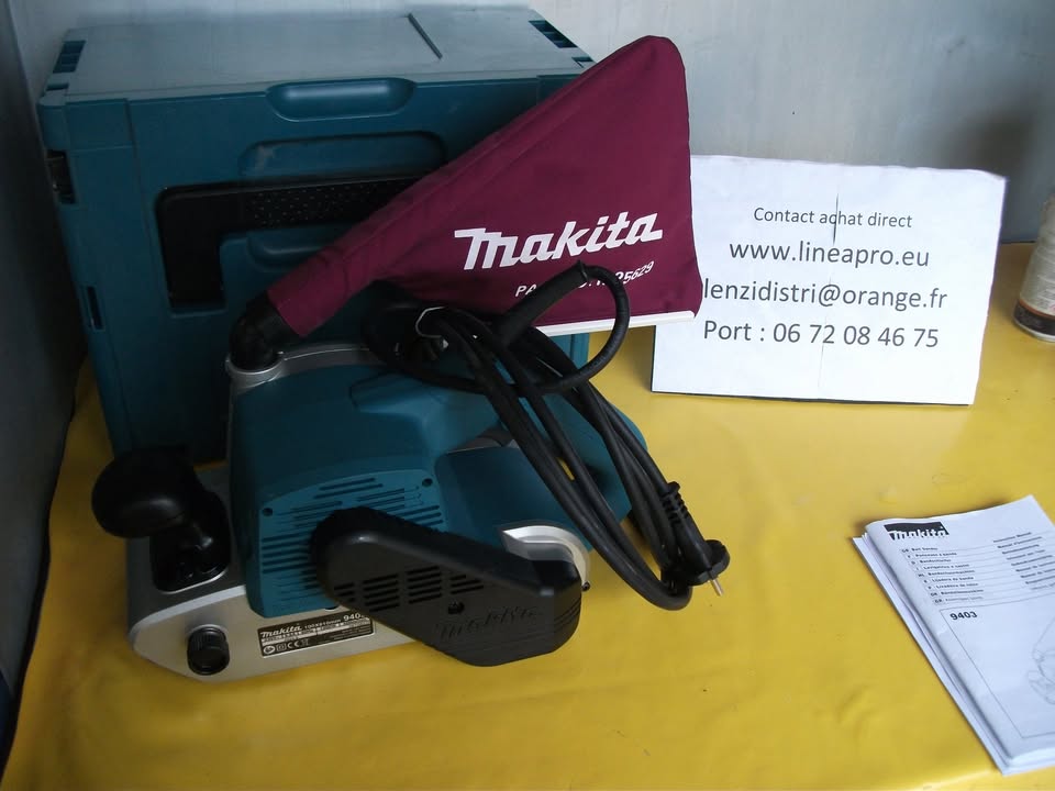 PONCEUSE À BANDE MAKITA 9403J – 1 200 W – 100 × 610 MM neuve.