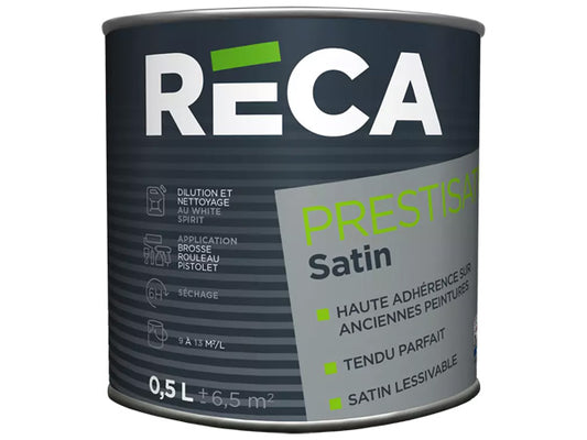 RECA PRESTISATIN. Peinture satinée. Blanc