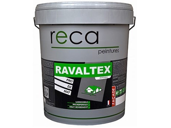 RECA RAVALTEX D2 Peinture de façade blanc.