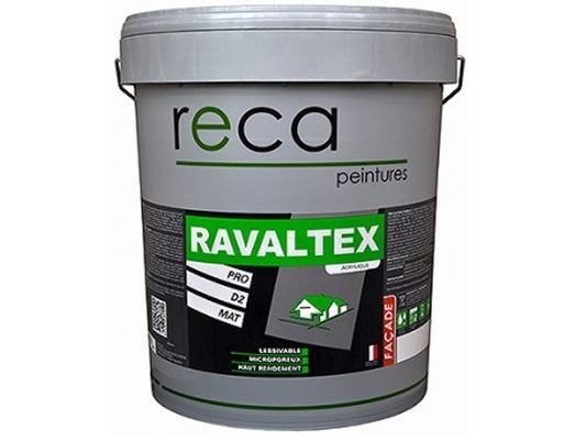 RECA RAVALTEX D2 Peinture de façade blanc.