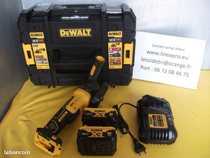 MEULEUSE D’ANGLE DEWALT DCG409 – 18 V – 2 BATTERIES 5 AH – CHARGEUR – COFFRET TSTAK